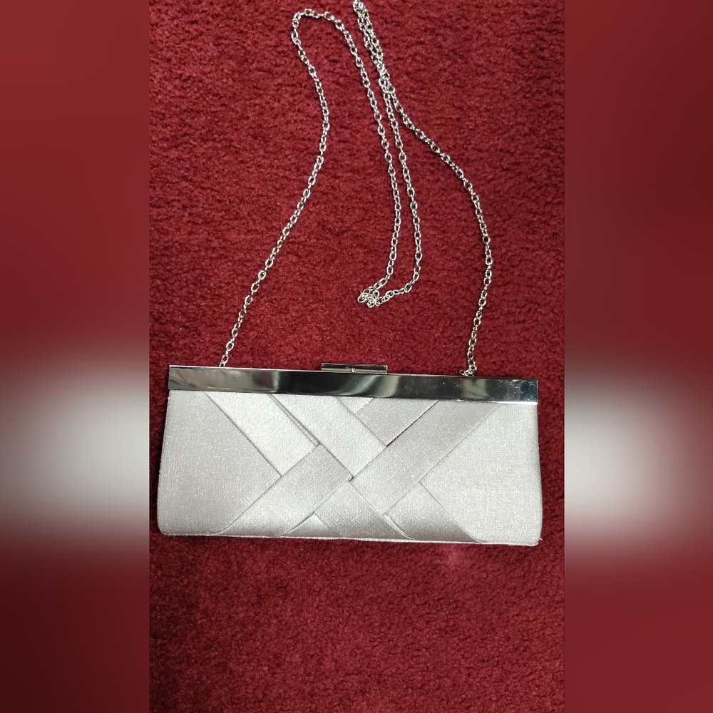 Elegant Silver Clutch Bag